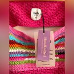 Tach Clothing Donna Hand knit Crochet Top Size M NWT Square Neck Y2K Hippie Size M Photo 2