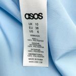 ASOS Womens 6 Track Pants Jogger Light Baby Blue White Stripe Ankle Zip Active Photo 8