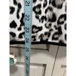 Chico's Cheetah Blk/White 3/4 Sleeve Blouse Size 0 Round Neck Trending In style Photo 2