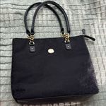 Tommy Hilfiger  Black and Gold Tote Bag Structured Design Photo 0