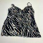 MiracleSuit Marina Tankini Top Tigre Sombre Womens Size 12 Black White Swim Photo 2