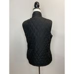 Lee Riders Vest Womens Small Black Quilted Flannel Lined Classic Preppy Photo 4