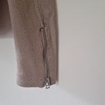 Miami  faux suede motto taupe asymmetrical jacket with zipper closure size S Photo 2