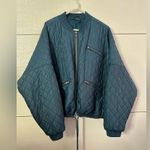 Free People  Teal Quilted Jacket Large Photo 1