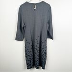 J. McLaughlin  Dress Womens XL Gray Leopard Animal Print 3/4 Sleeves Office Wear Photo 2