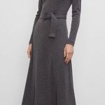 Club Monaco  Gray Melissah Knit Mock Neck Long Sleeved Dress Photo 0