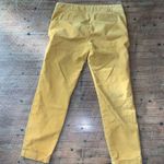 Loft marigold yellow flat front corduroy 4 business casual pants Photo 2