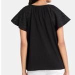 Time and Tru Blue Boxy Short Sleeve Blouse‎ Black Photo 4