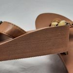 Olivia Miller Sandals Shoes Womens Size 7 Tan Beaded Thong Slip On Photo 5