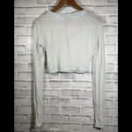 Urban Outfitters -Out From Under Asymmetric Long Sleeve Cropped Blue Top Medium Photo 1