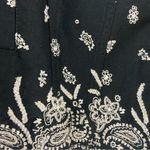 Quacker Factory Beaded Paisley Black and White Shirt Jacket Size Small Medium Photo 4