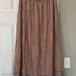 DR2 Nordstrom Geometric Print Maxi Skirt Summer Flowy Spring NWT Brown Size L Photo 3