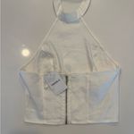 Forever 21 NWT Linen Blend White Halter Crop Top Photo 1