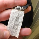 Adrienne Black V Neck Short Cap Sleeve Blouse L Photo 5