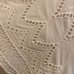 Gibson Latimer  mixed media white raglan eyelet short sleeve t-shirt size small Photo 2