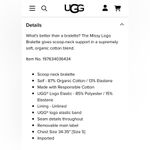 UGG NWT  Missy Logo bralette sz S Photo 4