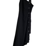 Just Cavalli NEW Asymmetric Draped Midi Dress size 46 IT Black Photo 5