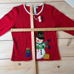 Tiara International  Christmas Vintage Women's Snowman Christmas Sweater S Photo 3