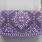 This. ✨ Beaded Clutch with Geometric Design Purple Photo 0