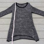 Kaisely  Black and Gray Knit Tunic Sweater Photo 9