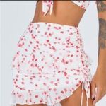 Princess Polly White and Red Blossom Ruched Skirt 4 Photo 0