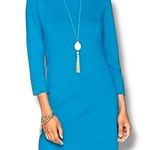 Lilly Pulitzer Size L Sophie Blue Stretchy Dress UPF 50 Photo 0