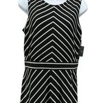 Just Taylor Bodycon Fit and Flair Maxi Black and White Striped Dress 10 NWT Photo 2