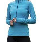 Nike Pro Warm 1/2 Zip Shadow Stripe Pullover Top M Blue Athletic Cold Gear Photo 0