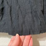 Garnet Hill  Black Metallic A Line Mini Skirt Womens 8 Dark Academia Crepe Fall Photo 1