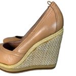 Bacio 61 Shoes Womens 9 W Wide Tan Espadrille Wedge Preppy Neutral Minimalist Tan Photo 4