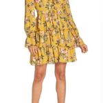 Avec Les Filles Tiered Satin Ruffle Dress, Multi Yellow Gold Size 6 Retail $158 Photo 1