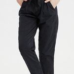 American Eagle Womens Tapered Pants Trousers Sz 4 LONG Belted Tie Waist Photo 0