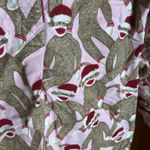 Nick & Nora  Sock Monkey Warm Flannel Nightshirt Size Medium Christmas Holiday Photo 1