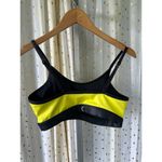 Zyia Active Light & Tight Metallic Neon Yellow Adjustable Strap Sports Bra L Photo 3