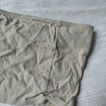 Verge Girl Vrg Grl Tan khaki linen like strapless tube crop top with zipper closure Photo 1