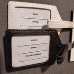 2/$15 Path Travel His Hers Luggage Tag Black White Photo 3
