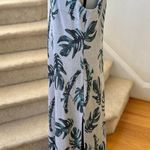Tyler Boe Light Blue & Teal Palm Leaf Print Sleeveless Maxi Dress Size L Photo 1