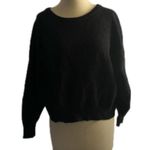 ZARA Minimalist Ribbed Knit Black Pullover Sweater  Knit Small Photo 1