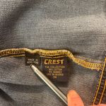 Crest Jeans vintage med wash distressed denim jacket floral embroidery. Size 3X Blue Photo 7