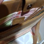 Fossil Pink And Neuteal Woven Jute Shoulder Bag Purse Photo 3