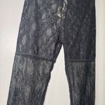 Free People Intimately Womens Black Floral Sheer Bliss Lace Skinny Leggings XS Photo 1