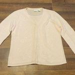 Cardigan Womens Medium Pink Girlie Feminine Embroided Sweater Photo 0