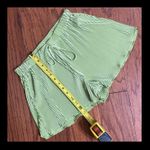 SheIn satin lime green pull-up ribbed shorts- size petite Medium. Bag included Photo 3