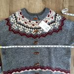 Stitch and Feather Fair Isle Toggle Cardigan sz L Gray Photo 6
