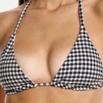 ANDIE NWT  Black & White Gingham Check The String Bikini Top Size XL Photo 0