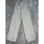 Women's ZARA HOME Beige Linen Wide Leg Pants Size L Size L Photo 5