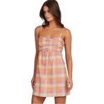 Charlie Holiday NWT ANTHROPOLOGIE Plaid pink Yellow Mini Dress Size Medium Photo 70