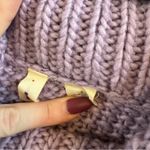 Anthropologie Moth Oversized Purple Turtleneck Wool Blend Sweater Photo 3