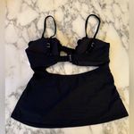 Cupshe NWOT Women Large Black Swim Top Sun Scallop Tankini Photo 5