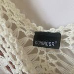 Kohinoor Swim Cover Tunic Blouse Dress Crochet detail Feather Print Boho Sz Lg Photo 3